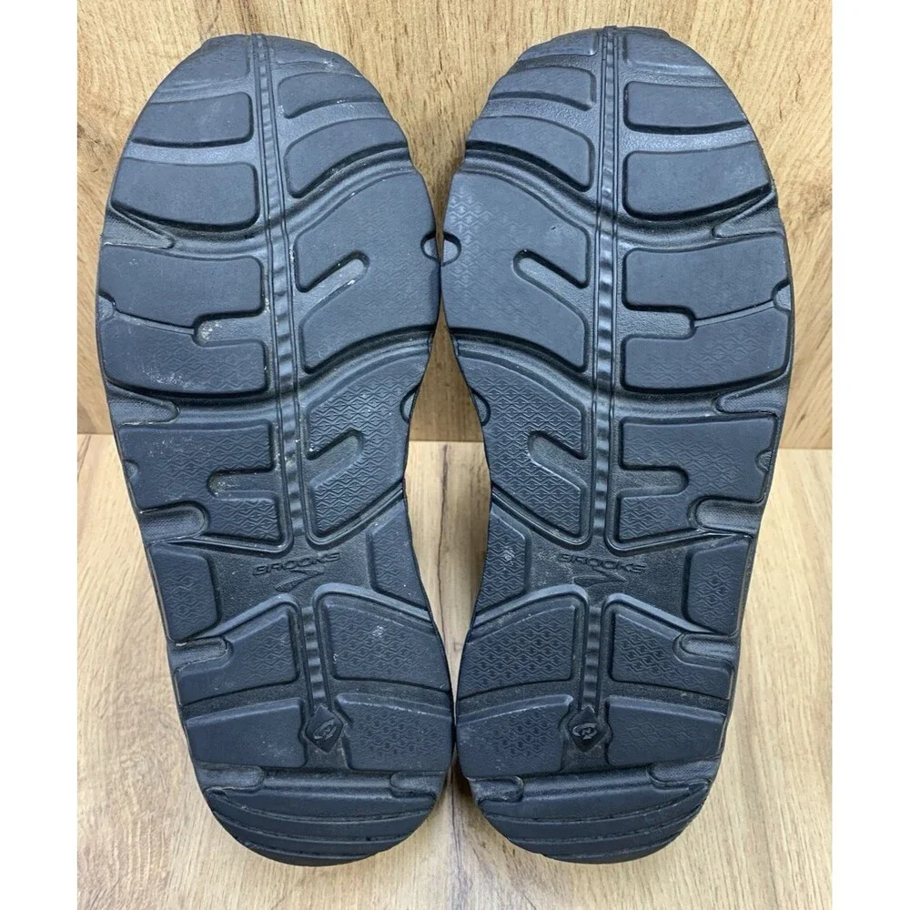 Brooks Addiction Walker Men's 10.5 2E Wide Black Leather Walking Shoes 1100392